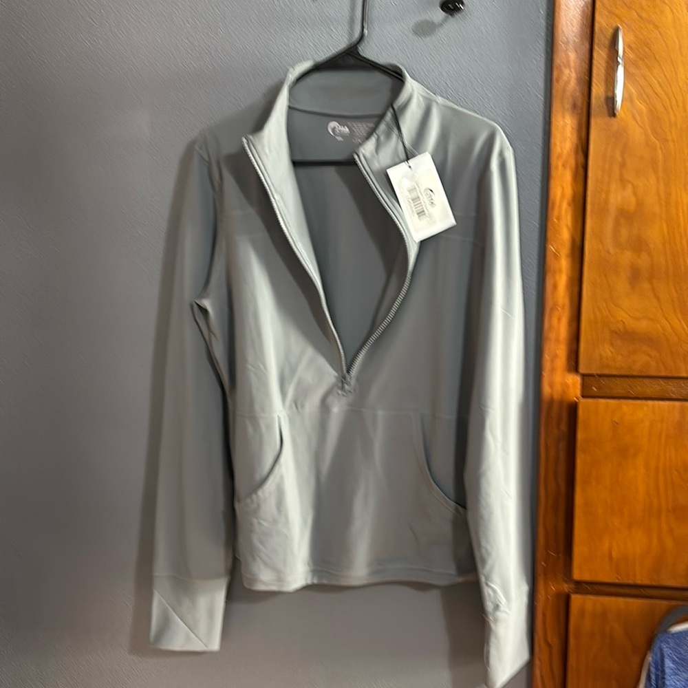 1/2 zip grey NWT